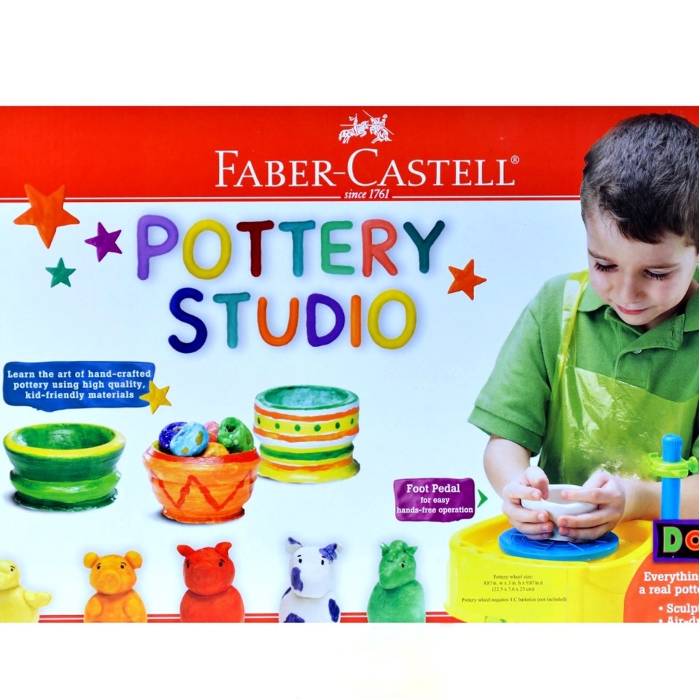 POTTERY STUDIO SET FOR KIDS - FABER-CASTELL - NEW